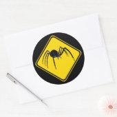 Zwarte weduwe Xing! Ronde Sticker (Envelop)