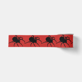 Zwarte Weduwen op Rode Halloween Lint