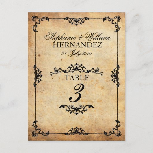  zwarte weduwen Tabelnummer Briefkaart (Voorkant)