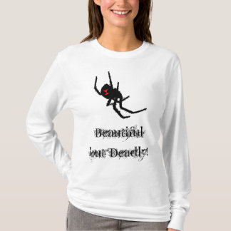 Zwarte weduwenspin-mooi maar dodelijk t-shirt