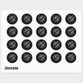 zwarte weduwespin ronde sticker (Vel)