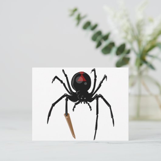 zwarte weduwnaar briefkaart (Staand voorkant)