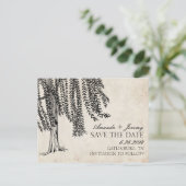 zwarte weep Willow slaat de datum op Aankondigingskaart (Staand voorkant)