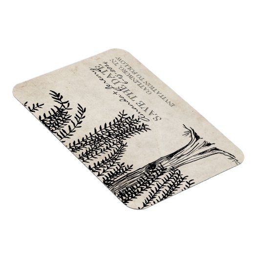 zwarte weep Willow slaat de datum op Magneet (Rechterzijde)