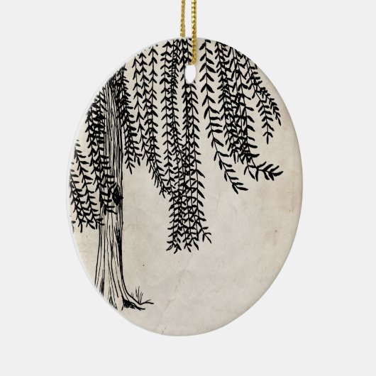  zwarte weideboom keramisch ornament (Rechts)