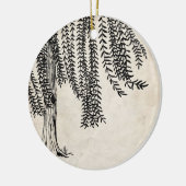 zwarte weideboom keramisch ornament (Links)