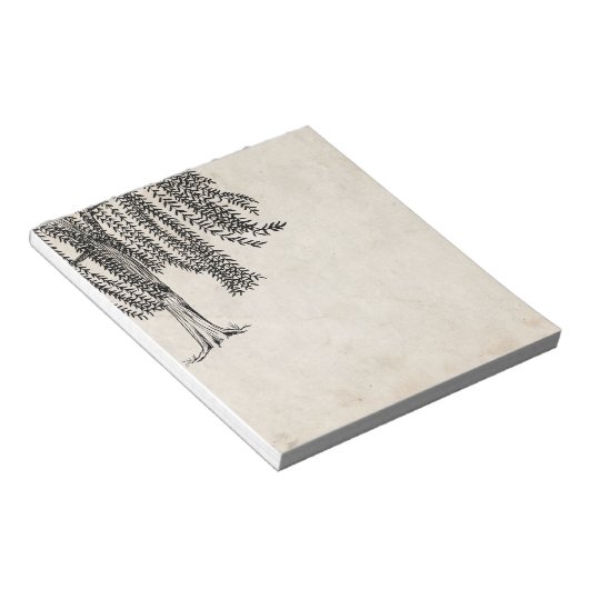  zwarte weideboom notitieblok (Schuin)