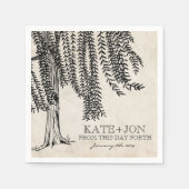 zwarte weideboom servetten (Voorkant)