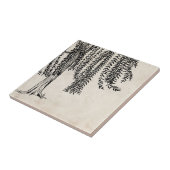  zwarte weideboom tegeltje (Zijkant)