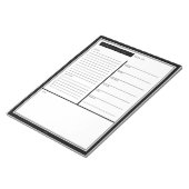 Zwarte Wekelijks om Lijst te doen Notitieblok (Schuin)