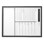 Zwarte Wekelijks om Lijst te doen Notitieblok (Voorkant)