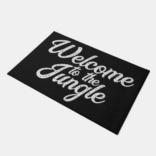  zwarte welkom in de Oerwoud doormat Deurmat (Schuin)