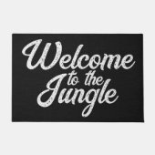  zwarte welkom in de Oerwoud doormat Deurmat (Voorkant)