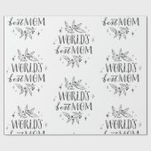 zwarte wereld beste moeder moederdag cadeaupapier (Vlak)