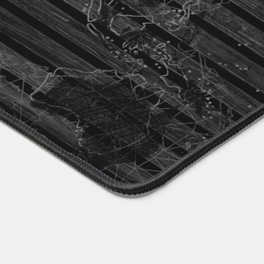 Zwarte Wereldkaart Bureaumat (Hoek)