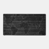 Zwarte Wereldkaart Bureaumat (Voorkant)