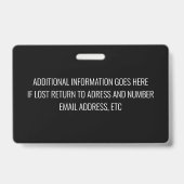 Zwarte werknemer badge (Achterkant)