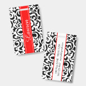 Zwarte Wervel Bagage Label / Badge (Voor- en achterkant)