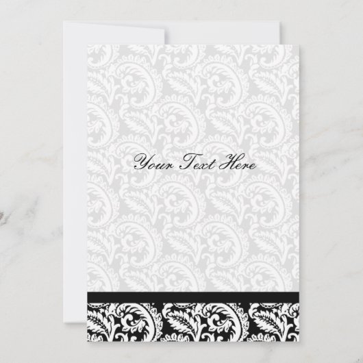 Zwarte wervelingen roze Bedankt Card (Achterkant)