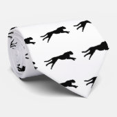 Zwarte wespenwijk stropdas (Opgerold)