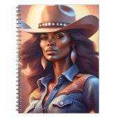 Zwarte Westerne Cowgirl Denim Notitieboek (Voorkant)