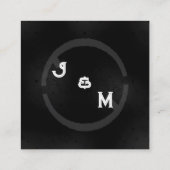 Zwarte Westerne Gothic Wedding Ste Enclosure Klein Informatiekaartje (Achterkant)