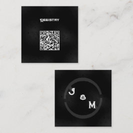 Zwarte Westerne Gothic Wedding Ste Enclosure Klein Informatiekaartje