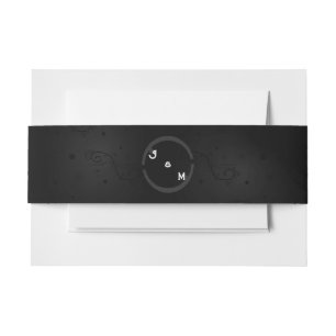 Zwarte Westerne Gothic Wedding Suite Uitnodigingen Wikkel