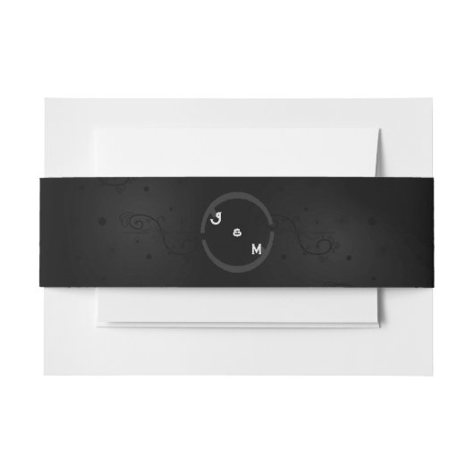 Zwarte Westerne Gothic Wedding Suite Uitnodigingen Wikkel (Voorkant Voorbeeld)