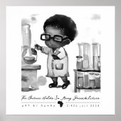 Zwarte wetenschapper poster (Voorkant)