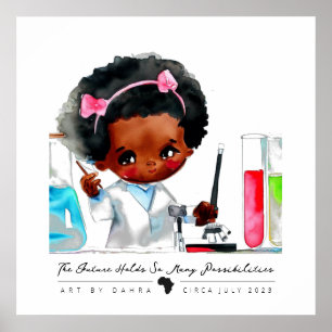 Zwarte wetenschapper poster