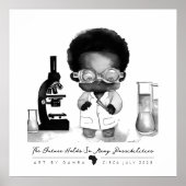 Zwarte wetenschapper poster (Voorkant)