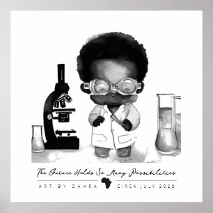 Zwarte wetenschapper poster