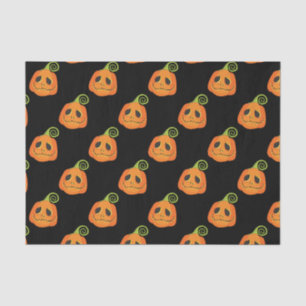 Zwarte Whimsical Pompoen Halloween Custom Tissuepapier
