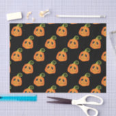 Zwarte Whimsical Pumpkin Halloween Douane Tissuepapier (Craft)