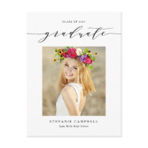 Zwarte Whimsical Script Afstudeerklas 2023