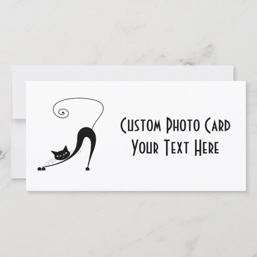 Zwarte Whimsy Kitty 2 (Voorkant)