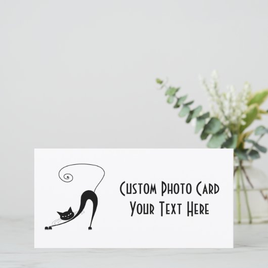 Zwarte Whimsy Kitty 2 (Staand voorkant)