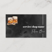 Zwarte whisky visitekaartje (Voorkant)