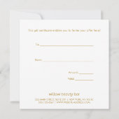 Zwarte White Kerstfeestdag cadeaubon (Achterkant)