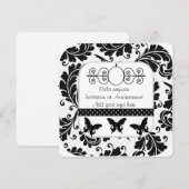 Zwarte White Multi-Purpose Uitnodiging Aankondigin (Voorkant / Achterkant)