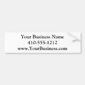Zwarte White Professional Small Business Marketing Bumpersticker (Voorkant)