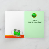 ZWARTE WHITE ST. KATRIKSDAG CAT LEPRECHAUN PET KAART (Binnen)