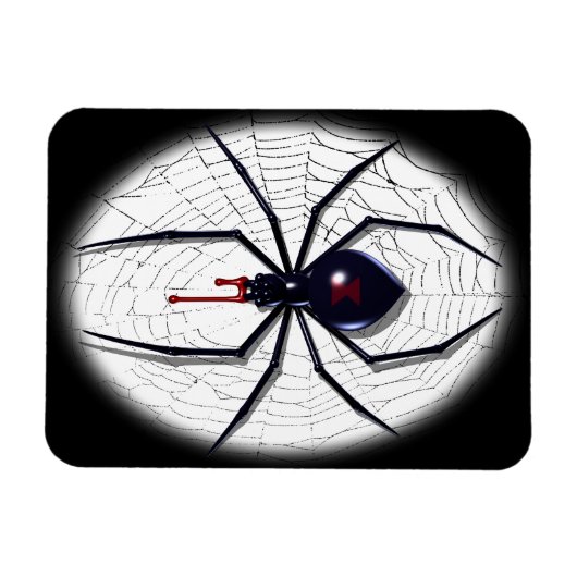 Zwarte Widow Spider Flexibele Magneten (Horizontaal)