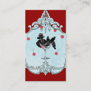 Zwarte wieg en Cherries Retro Visitekaartje