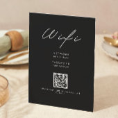 Zwarte WiFi-code, QR-code WiFi Connect Kaart