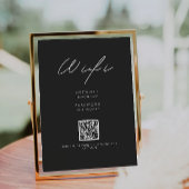 Zwarte WiFi-code, QR-code WiFi Connect Kaart