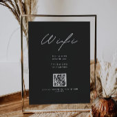 Zwarte WiFi-code, QR-code WiFi Connect Kaart