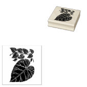 Zwarte wijnbladeren Silhouette Natuur tuinkunst Rubberstempel (Gestempeld)