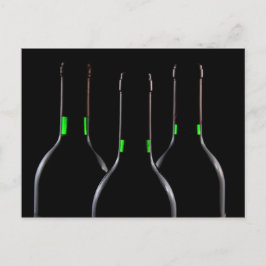 Zwarte wijnflessen Briefkaart